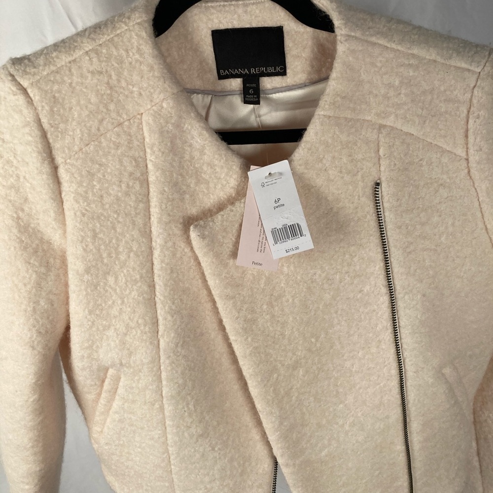 Never worn Banana Republic fuzzy coat